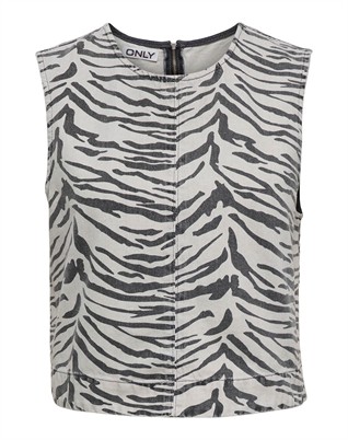 Dorsi Zebra Denim Top